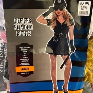 Halloween women’s cop costume size lg